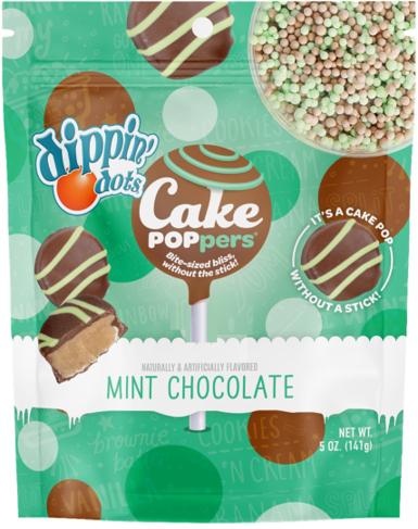 Dippin Dots Cake Poppers - Mint Chocolate