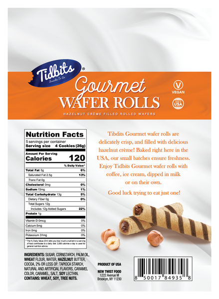 Hazelnut Crème Wafer Rolls