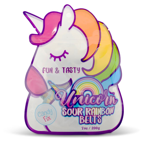 Unicorn Sour Rainbow Belts 7oz / 200g