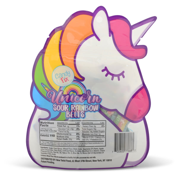 Unicorn Sour Rainbow Belts 7oz / 200g