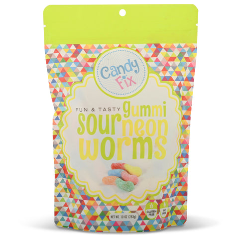 Gummi Sour Neon Worms