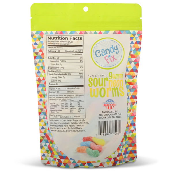 Gummi Sour Neon Worms