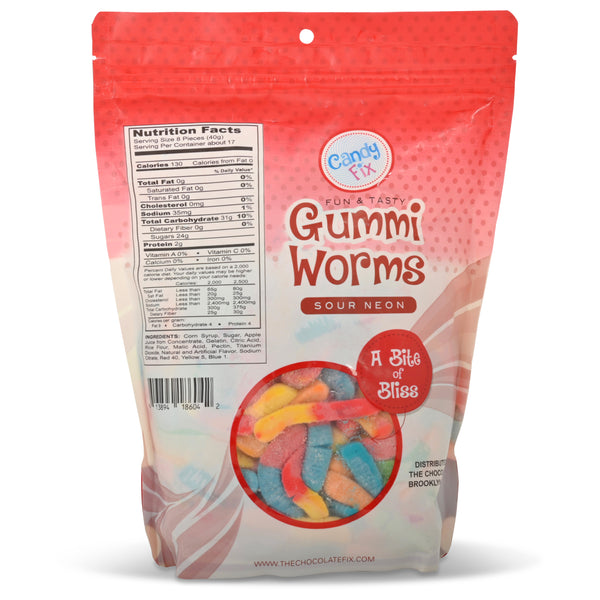 Gummi Worms Sour Neon Family Size