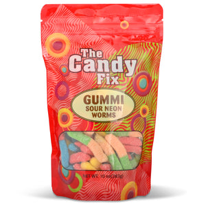 Gummi Sour Neon Worms